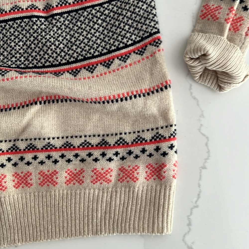 J. Crew Factory Merino Wool Blend Fair Isle Sweater XS